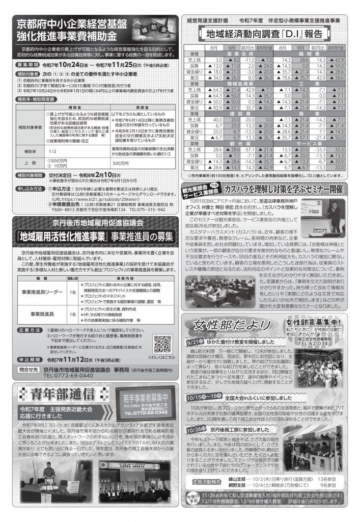 商工かだより Vol 215 裏